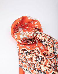 Orange Fabric Rustic Paisley Scarf - link has visual effect only