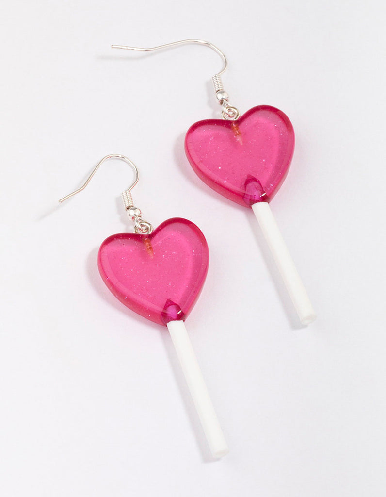Pink Lollipop Drop Earrings