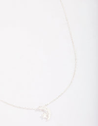 Silver Plated Star & Moon Pendant Necklace - link has visual effect only