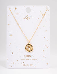 Gold Plated Star Cluster Coin Pendant Necklace - link has visual effect only