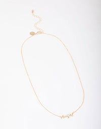 Gold Plated Angel Script Necklace - link has visual effect only