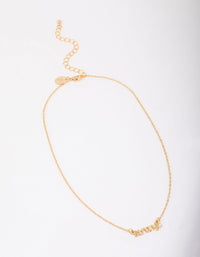 Gold Plated Strong Script Necklace - link has visual effect only