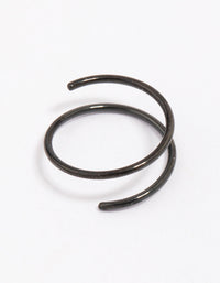 Black Surgical Steel Twisted Nose Ring - link has visual effect only