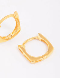 Gold Plated Sterling Silver Square Hoop Earrings - link has visual effect only