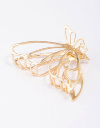 Gold Small Butterfly Hair Claw Clip - link has visual effect only