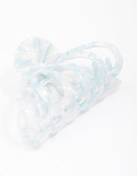 Aqua Marble Wide Hair Claw Clip - link has visual effect only
