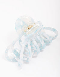 Aqua Marble Wide Hair Claw Clip - link has visual effect only