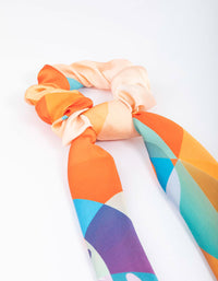 Fabric Geometric Colourful Satin Scarf - link has visual effect only