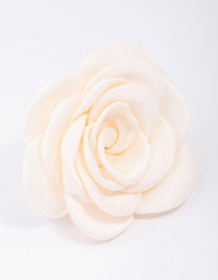 Cream Rosette Hair Tie - link has visual effect only