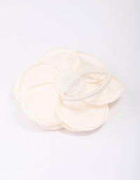Cream Rosette Hair Tie - link has visual effect only