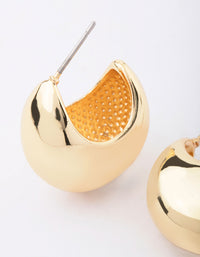 Gold Plated Brass Chunky Hoop Earrings - link has visual effect only