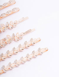 Rose Gold Diamante Vine Hair Clip 6-Pack - link has visual effect only