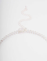Silver Cubic Zirconia Marquise Drop Necklace - link has visual effect only