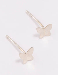 Sterling Silver Solid Butterfly Stud Earrings - link has visual effect only