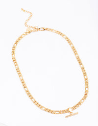 Waterproof Gold Plated Stainless Steel Chunky Fob Necklace - link has visual effect only