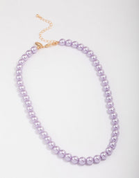 Purple Pearl Classic Chain Necklace - link has visual effect only