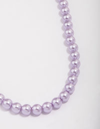 Purple Pearl Classic Chain Necklace - link has visual effect only