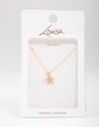 Gold Plated Sterling Silver Starfish Freshwater Pearl Chain Necklace - link has visual effect only