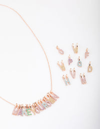 Kids Rose Gold DIY Make Your Own Necklace Charm Set - link has visual effect only