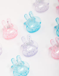 Kids Pastel Bunny Mini Hair Claw Clip 10-Pack - link has visual effect only