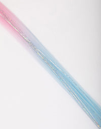 Kids Pink & Blue Bunny Hair Extension Clip - link has visual effect only