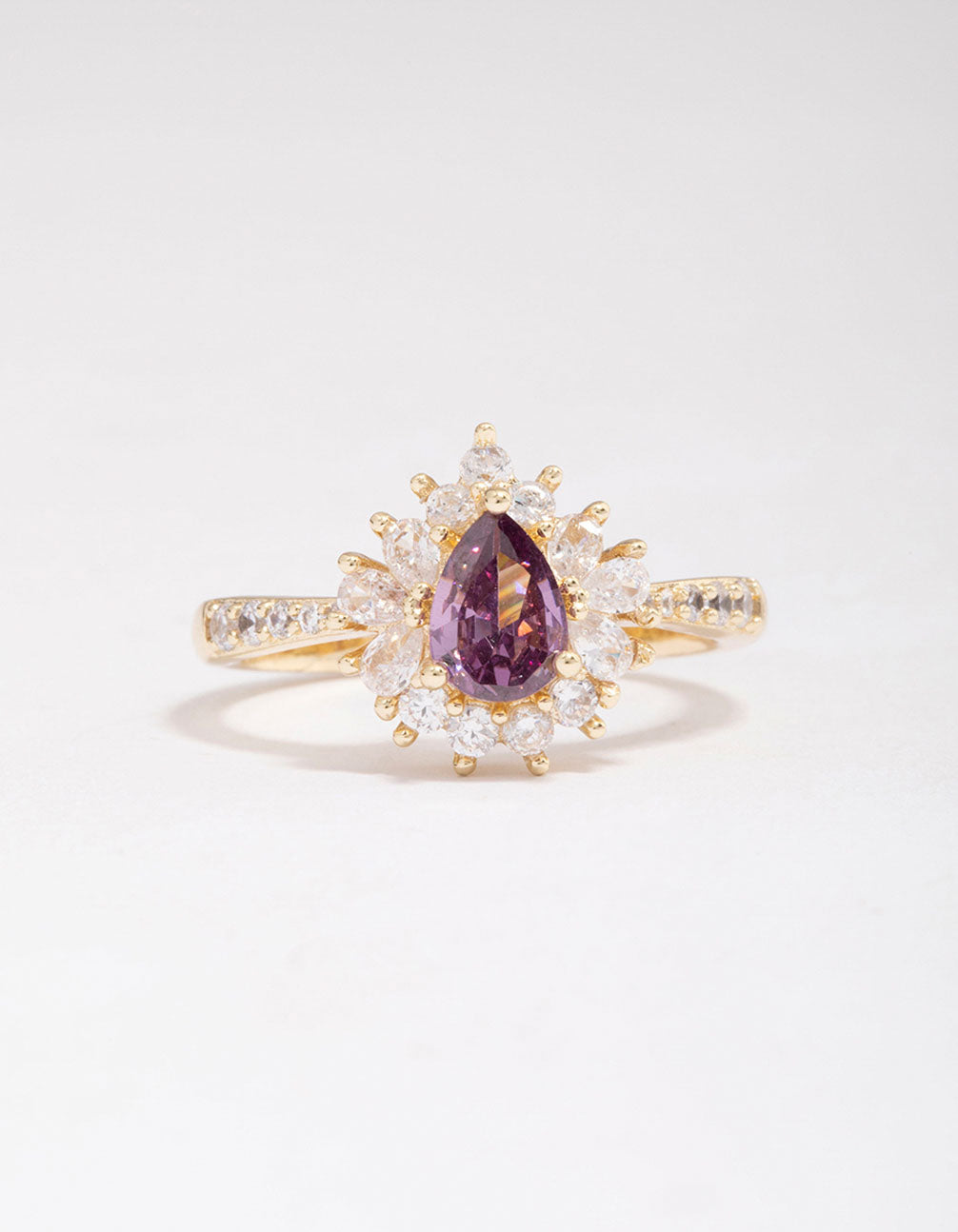 Gold Plated Regal Pear Ring