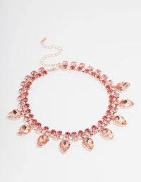 Rose Gold Drop Statement Choker - link has visual effect only