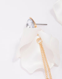 Gold Climbing Rose Drop Earrings - link has visual effect only