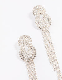 Silver Twisted Cupchain Drop Earrings - link has visual effect only
