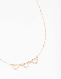 Rose Gold Cut Out Heart Pendant Necklace - link has visual effect only