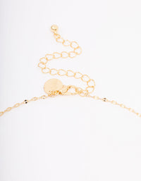 Gold Plated Cubic Zirconia Cross Lariat Necklace - link has visual effect only