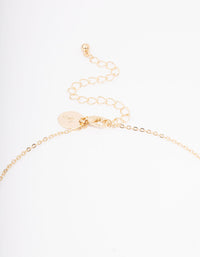 Gold Plated Diamante Cross Pendant Necklace & Stud Earring Set - link has visual effect only