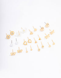 Gold Butterfly Stud Earring 12-Pack - link has visual effect only