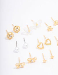 Gold Butterfly Stud Earring 12-Pack - link has visual effect only