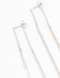 Rhodium Snake Chain Drop Earrings - link has visual effect only