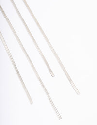 Silver Snake Chain Drop Earrings - link has visual effect only