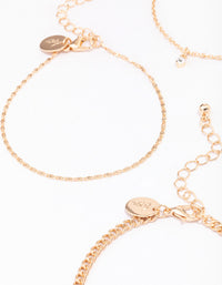 Gold Butterfly Heart Bracelet 4-Pack - link has visual effect only