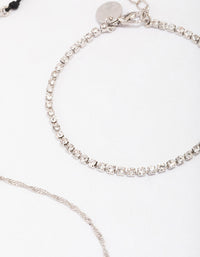 Silver Mini Cross Bracelet 4-Pack - link has visual effect only