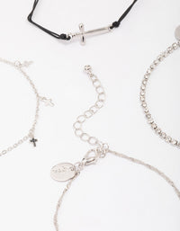 Silver Mini Cross Bracelet 4-Pack - link has visual effect only