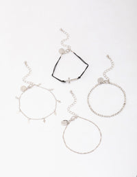 Silver Mini Cross Bracelet 4-Pack - link has visual effect only