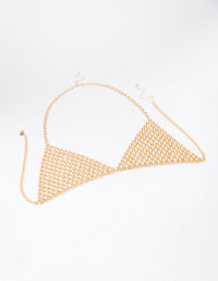Gold Chain Triangular Bralette - link has visual effect only