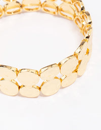 Gold Plated Stretch Hammered Bangle - link has visual effect only