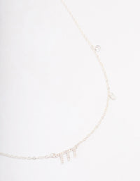 Silver Plated 777 Angel Number Cubic Zirconia Chain Necklace - link has visual effect only