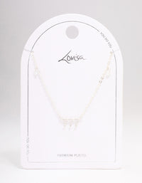 Silver Plated 777 Angel Number Cubic Zirconia Chain Necklace - link has visual effect only