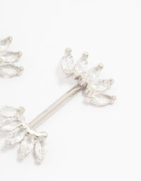 Surgical Steel Marquise Fan Double Nipple Piercing - link has visual effect only