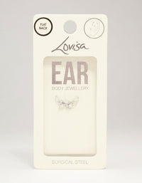 Surgical Steel Curved Vine Single Flat Back - link has visual effect only