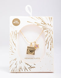 Gold Plated Moon Pendant Necklace - link has visual effect only