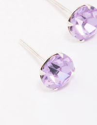 Sterling Silver Lilac Czech Crystal Stud Earrings - link has visual effect only