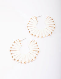 Gold Octagon Wrapped Hoop Earrings - link has visual effect only