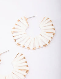 Gold Octagon Wrapped Hoop Earrings - link has visual effect only